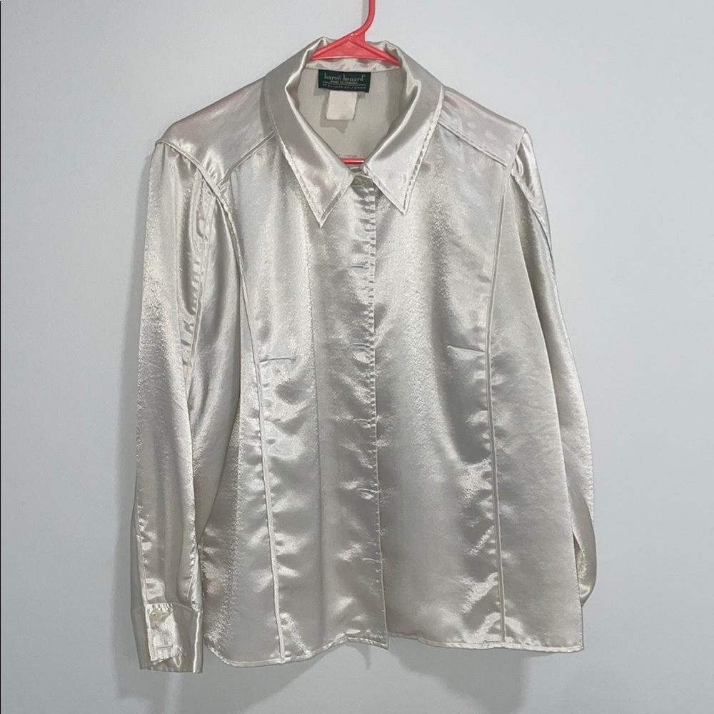 Luxurious Cream Satin Men's Shirt
